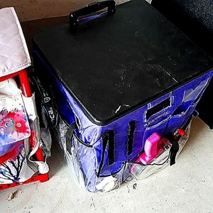 SOLD Totally Tiffany Craft Cart and Apron